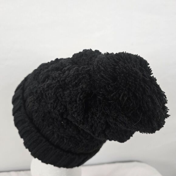 David and Young Hat & Gloves Women's OSFM Black Beanie Knit Very Soft NWT - Picture 9 of 16